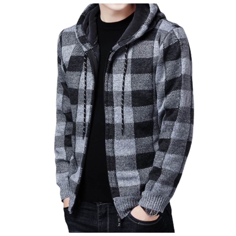 Jaqueta Masculina Flanelada com Capuz