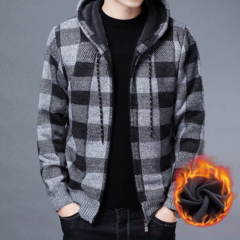 Jaqueta Masculina Flanelada com Capuz