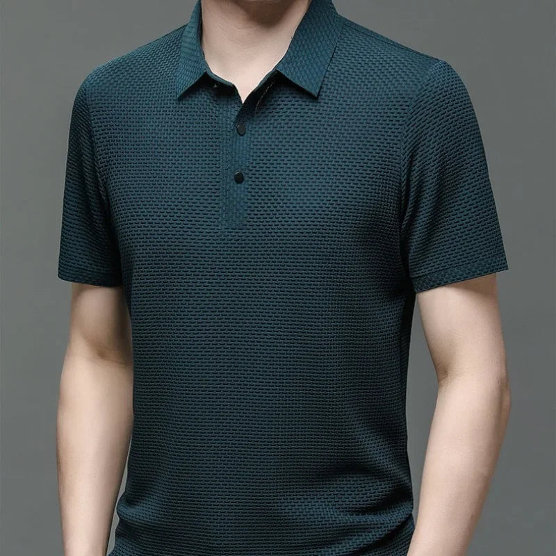 Camisa Polo Masculina Respirável Monocromática